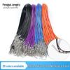 2mm Zwart Gewaxt Leren Kettingkoord met Kristallen Hanger - Handgemaakte DIY Sieraden Accessoire
