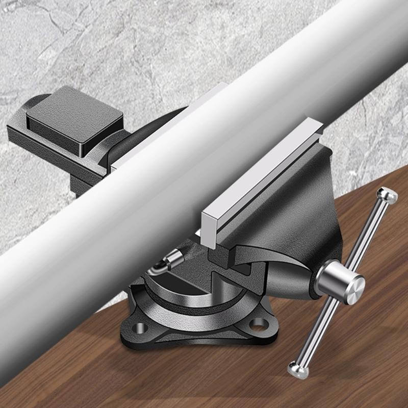 Multipurpose Benches Vise Table For Workbench Clamping Vise Heavy Duty Jaw Swiveling Base for Woodworking Metal