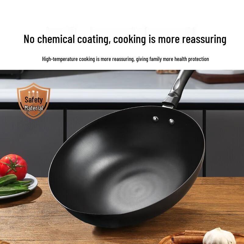 Supor 30cm Rust-Proof Non-Coated Cast Iron Wok