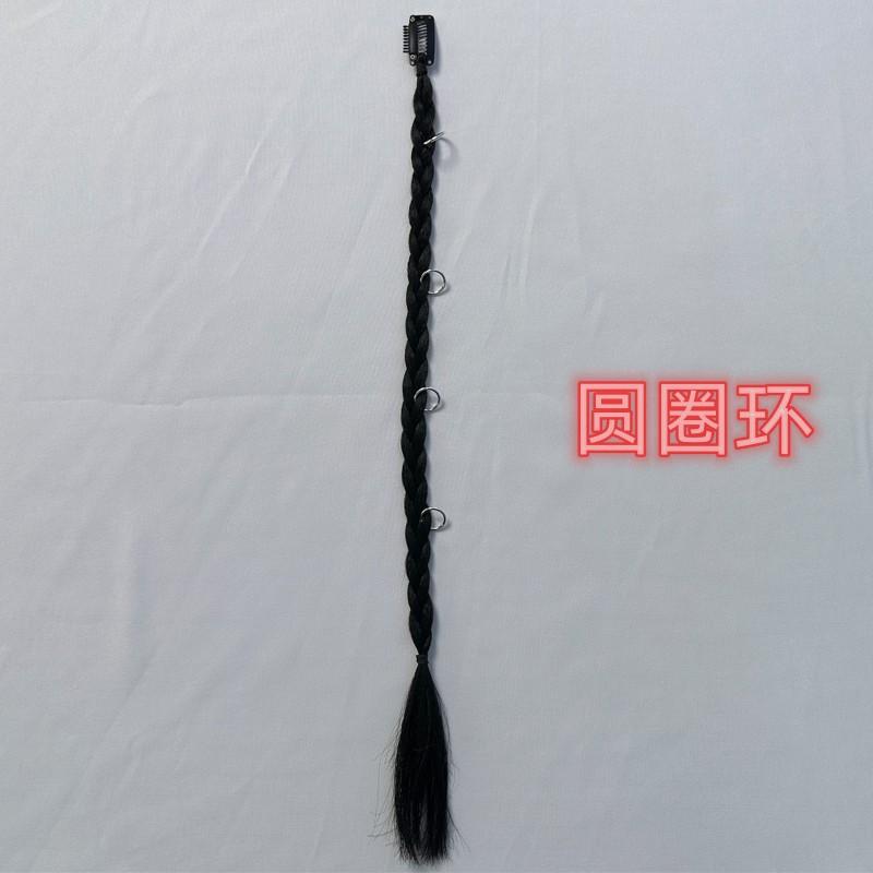 Children's Hair Accessories Wigs Twisted Braids Girls 'clips Imitation Boxing Ponytail Fake Headwear