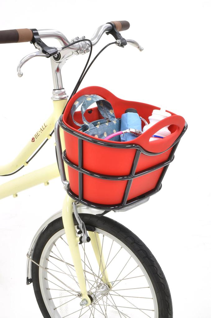 OGK Giken Front Basket for Bicycle Accessories, Inner Bag FB-050 (Crystal Carry), Red