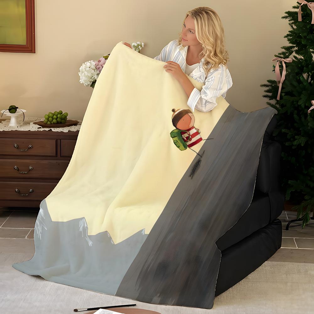 Artist O-Oliver J-Jeffers Throw Flannel Blanket, Soft Warm, Durable & Washable cute Cool
