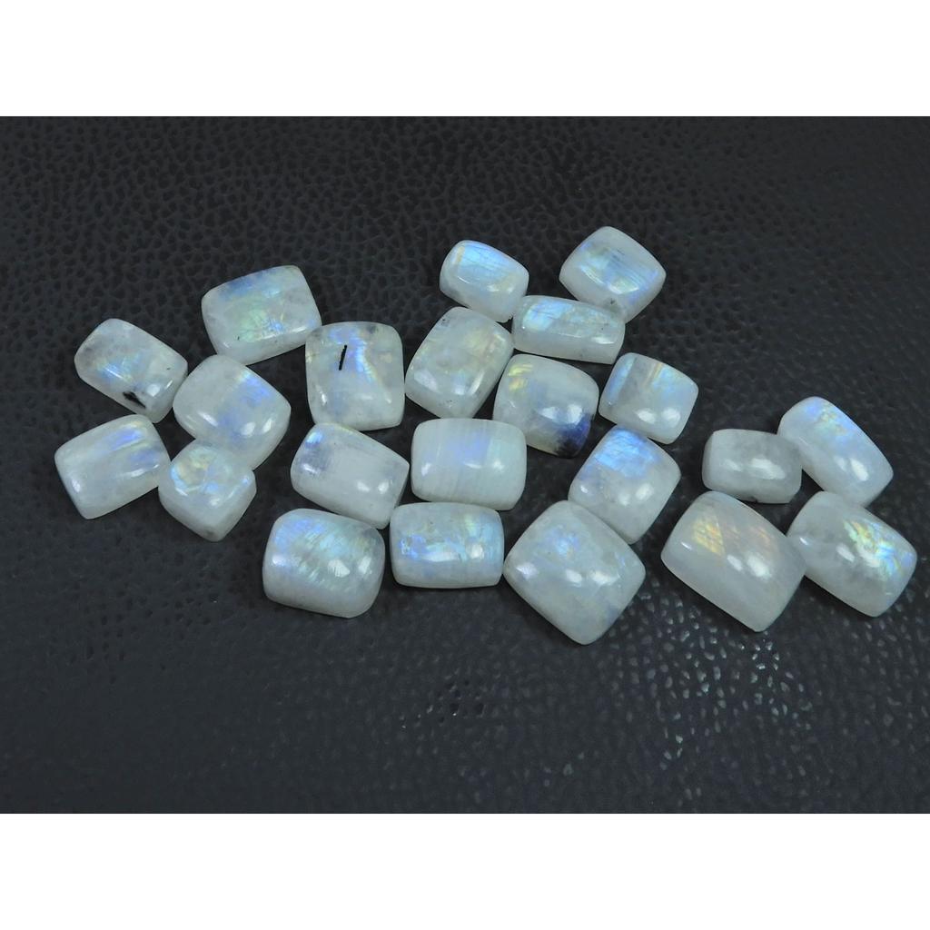 171Cts. Natural Rainbow Moonstone Octagon Cabochon Loose Gemstone 22Pcs Lot C-704