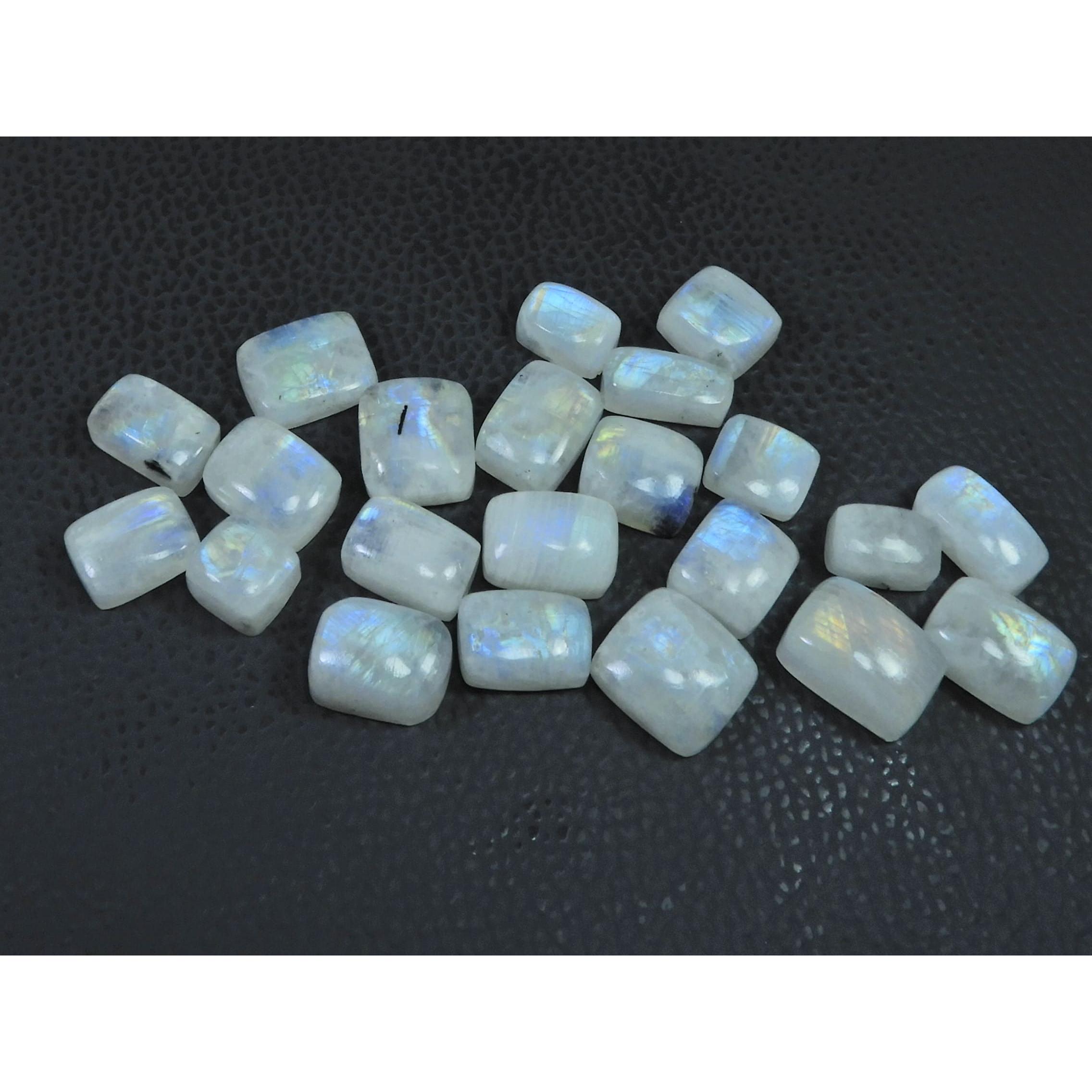 

171Cts. Natural Rainbow Moonstone Octagon Cabochon Loose Gemstone 22Pcs Lot C-704