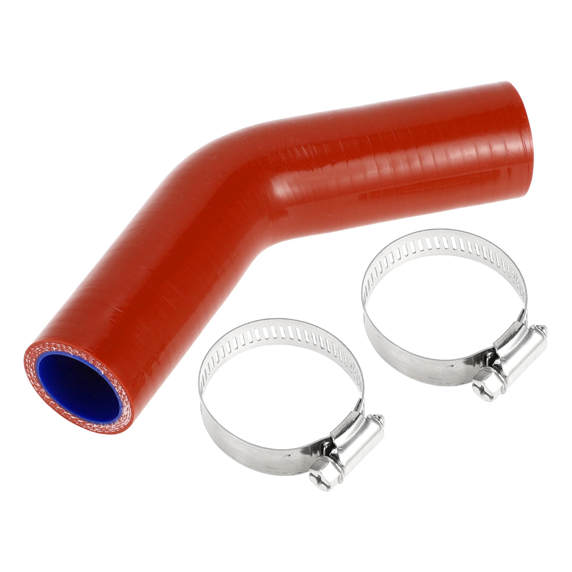 

X AUTOHAUX Силиконовый шланг, силиконовая трубка, колено 45 градусов, общего назначения, 4-слойный армированный, устойчивый к давлению, прочный, термостойкий шланг,