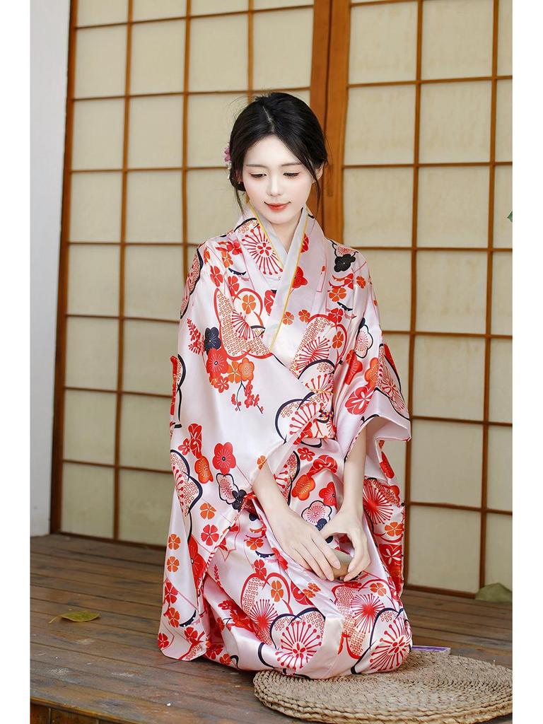 Accappatoio Kimono Primavera/Estate 2026 - Vestito da Sauna Principessa Giapponese con Fiocco Carino