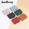 Baellerry Women's Short Purse Pu Leather Wallet Zipper Coin Purse Snap Button Billfold Simple Fashion Card Holder