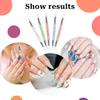 5Pcs/Set Sculpture Dotting Pen Nail Art Silicone Brush Colorful Crystal Dual-head Carving Flower Painting Pen DIY Manicure Tools
