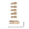 3 sets 0.5-3mm Capacity Brass Drill Chuck 4 Jaw Rotary Tool Chuck Mini Drill Chuck  For Rotary Tools