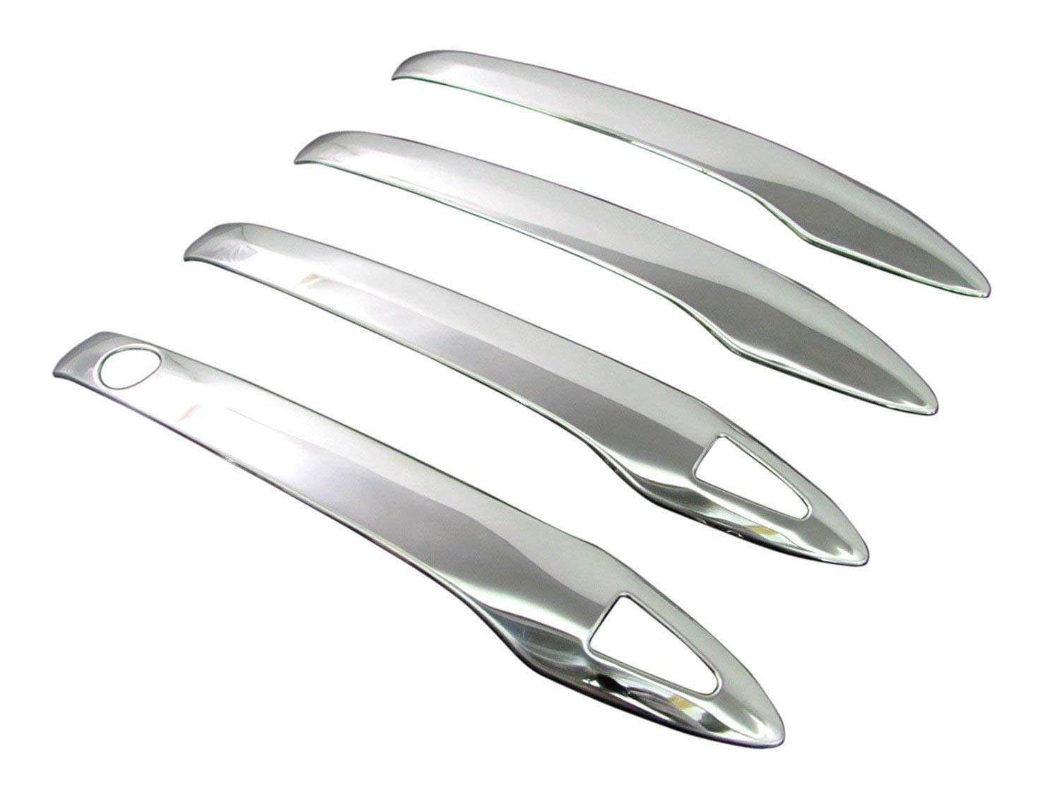 

BRIGHTZ Stainless Steel Door Handle Half for Toyota Corolla Touring ZWE219W Ultra-Mirror Covers, 4-Piece Type, (2010, 2012, 2017, 2010, 2011, 2012,