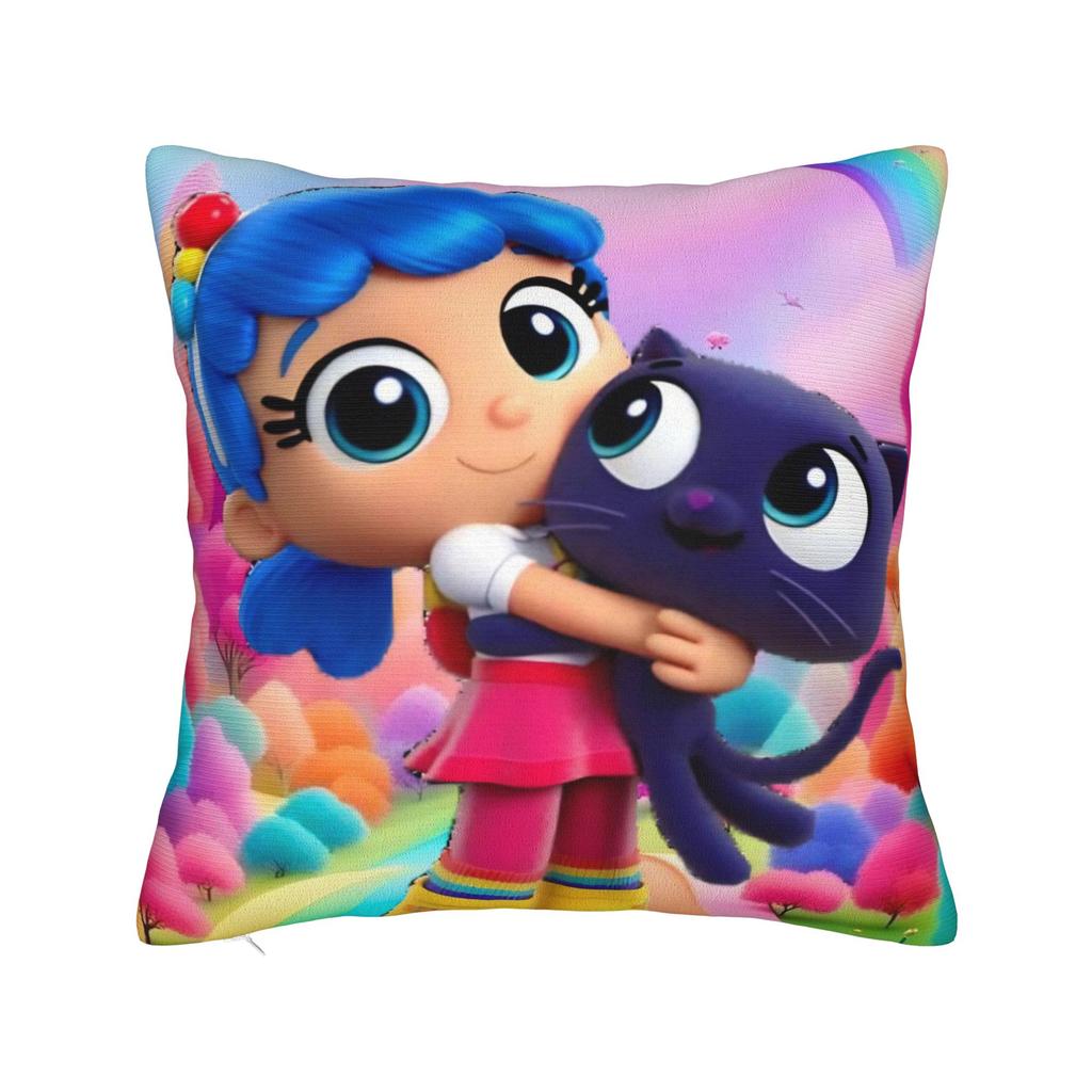 True Rainbows Kingdoms Cartoon Pillowcase Polyester Cushion Cover Decorations Throw Pillow Case Cover Home Zippered 45X45cm