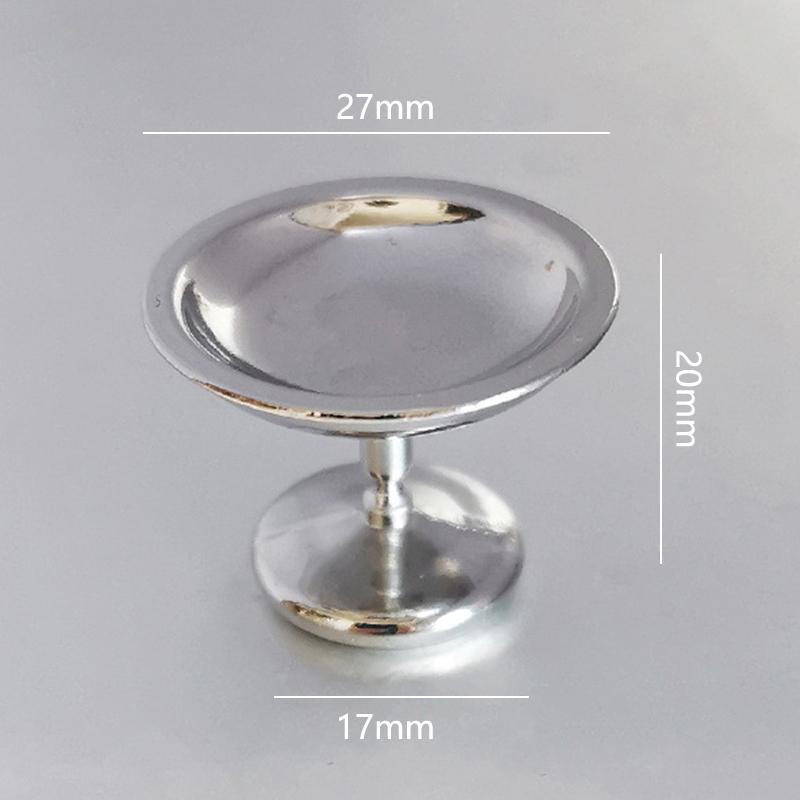 1Pcs Mini Metal Fruit Snack Tray Model Dollhouse Miniature Cake Dim Sum Tray DIY Decoration Doll House Accessories