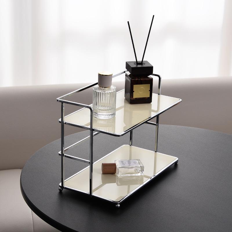 Premium Layered Acrylic Storage Rack for Cosmetics and Cups