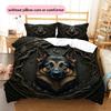 German Shepherd Pattern Bedding Home Decoration Birthday Gift (1 * Duvet Cover + 2 * Pillowcase, Without Core)