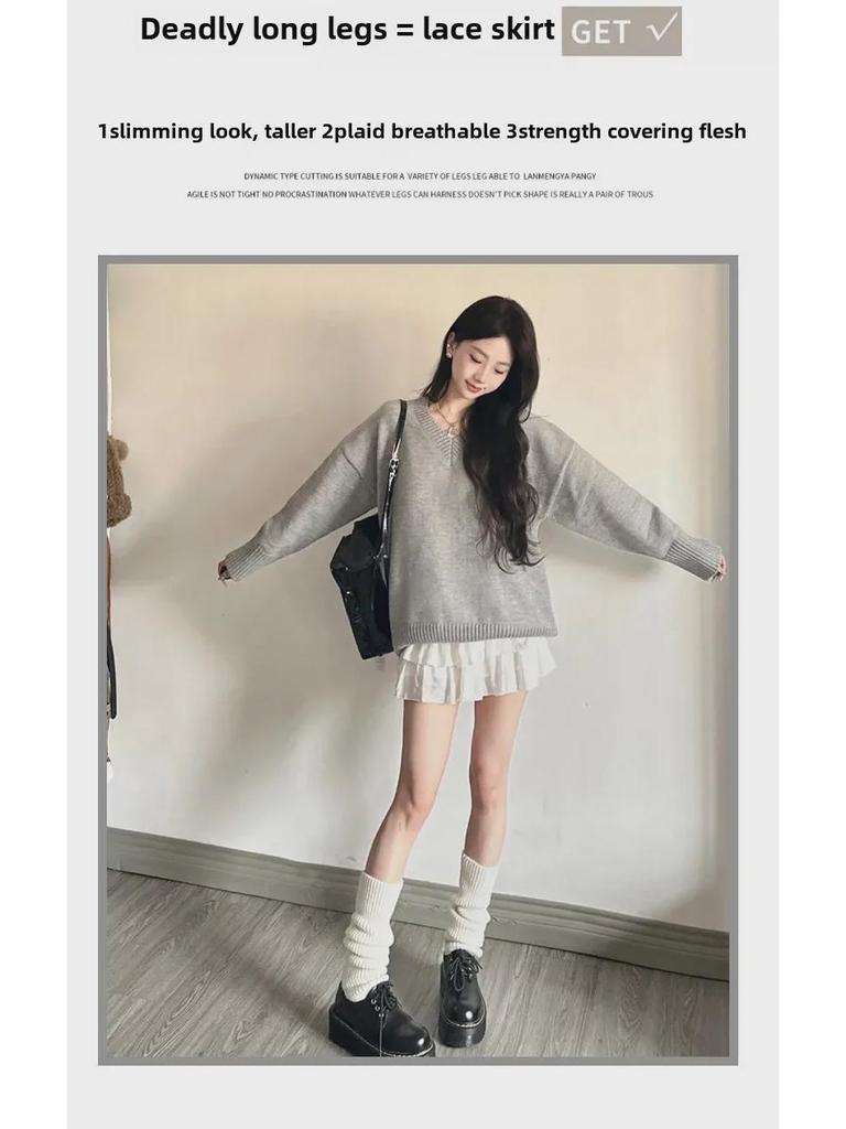 Ballet-Style White Lace A-Line Short Skirt for Women - Spring/Summer 2025 Collection.