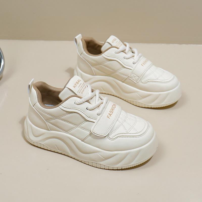 

Белые туфли для женщин, новые осенние студенческие универсальные повседневные модные туфли с толстой подошвой, модные кроссовки 40