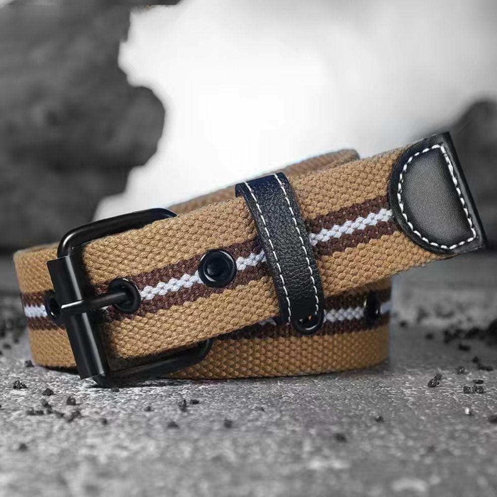 Cintos de Cintura de Fivela de Liga da Moda Tecido Respirável Faixa de Cintura Esportes ao Ar Livre Cinto de Lona de Nylon