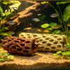 Aquarium Shrimp Cave Cave, Artificial Tree Trunk Hide, Fish Tank Natural Wood Texture Ornament Hideout, Realistic for Betta Hiding And Resting