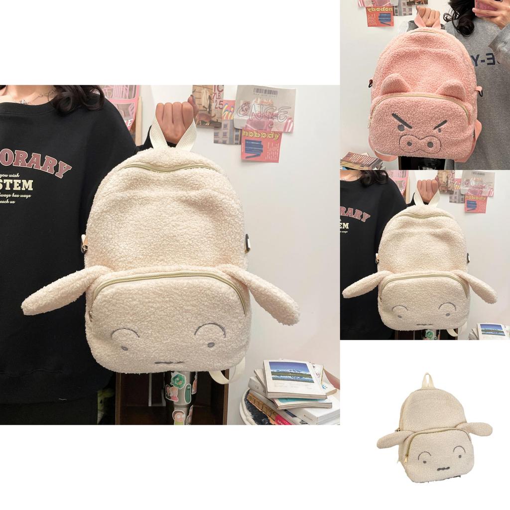 Crayon Shinchan Cartoon Plush Large Capacity Backpack For Students And Daily Use