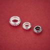 S925 Sterling Silver Retro Wheel Bead Spacer with Large Hole for DIY Beading and Rope Weaving Bracelets