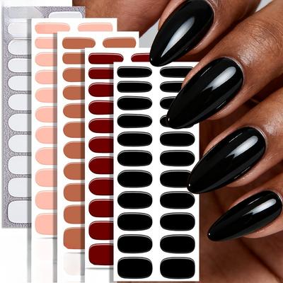 Europäischer und Amerikanischer Stil Einfarbige Nagelsticker UV-freie Gel-Nagelfolien Kein Backen Gel-Nagelsticker