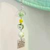 Transparent Keychain Cute Wind Chime Pendant Keyring Mobile Phone Lanyard Kawaii Bag Decorative Accessories Home Decorations