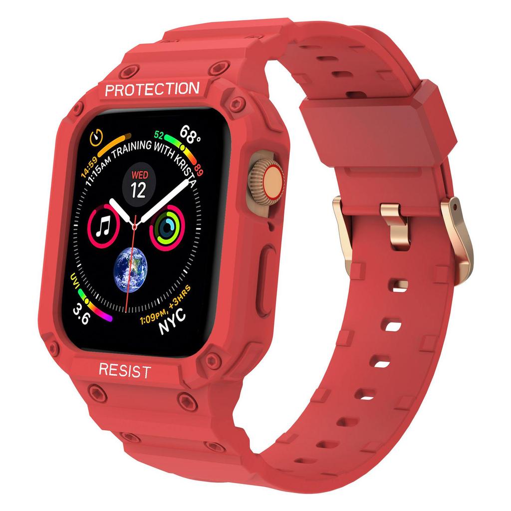 Durable Silicone Strap for Apple Watch iWatch87654321s9 - Solid Color, Drop-Proof Design