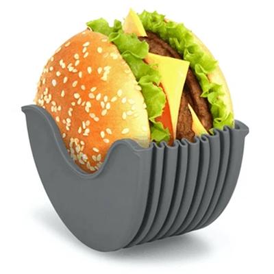 Wiederverwendbarer Burgerhalter Dehnbarer Burgerbrötchen-Schutz Umweltfreundlich für Senioren Kinder