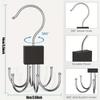 Rotatable Wooden Belt Rack: Organize belts, ties, scarves & more. Save space, multi-purpose closet storage.