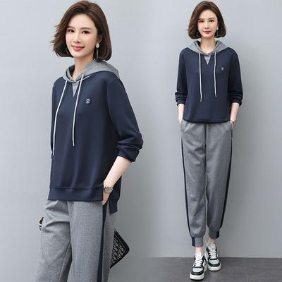 Sportpak Dames Lente en Herfst Mode met Een Complete Set Casual Klein Trui Twee Delig Pak