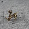 Pure Copper Chinese Ancient Mythical Beast Miniature Figurine whiteTiger Feng Shui Ornament Home Decoration Craft