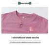 Grandma's Fashionable Cotton Linen Tang Suit Mid-Sleeve T-shirt for Elderly Women