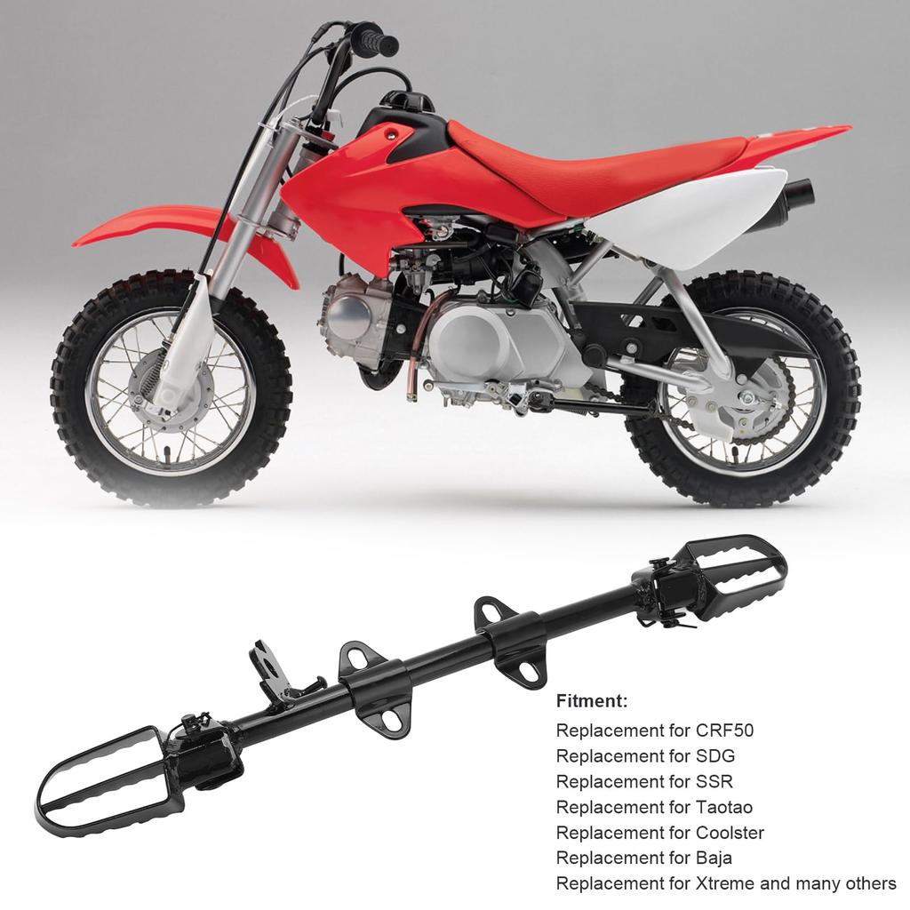 Black Steel Alloy Foot Peg Mount Bracket Replacement for CRF50 50cc 70cc 110cc 125cc Pit Bike