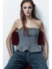 Autumn Women's European Style Versatile Short Skirt and Bandeau Top Set
