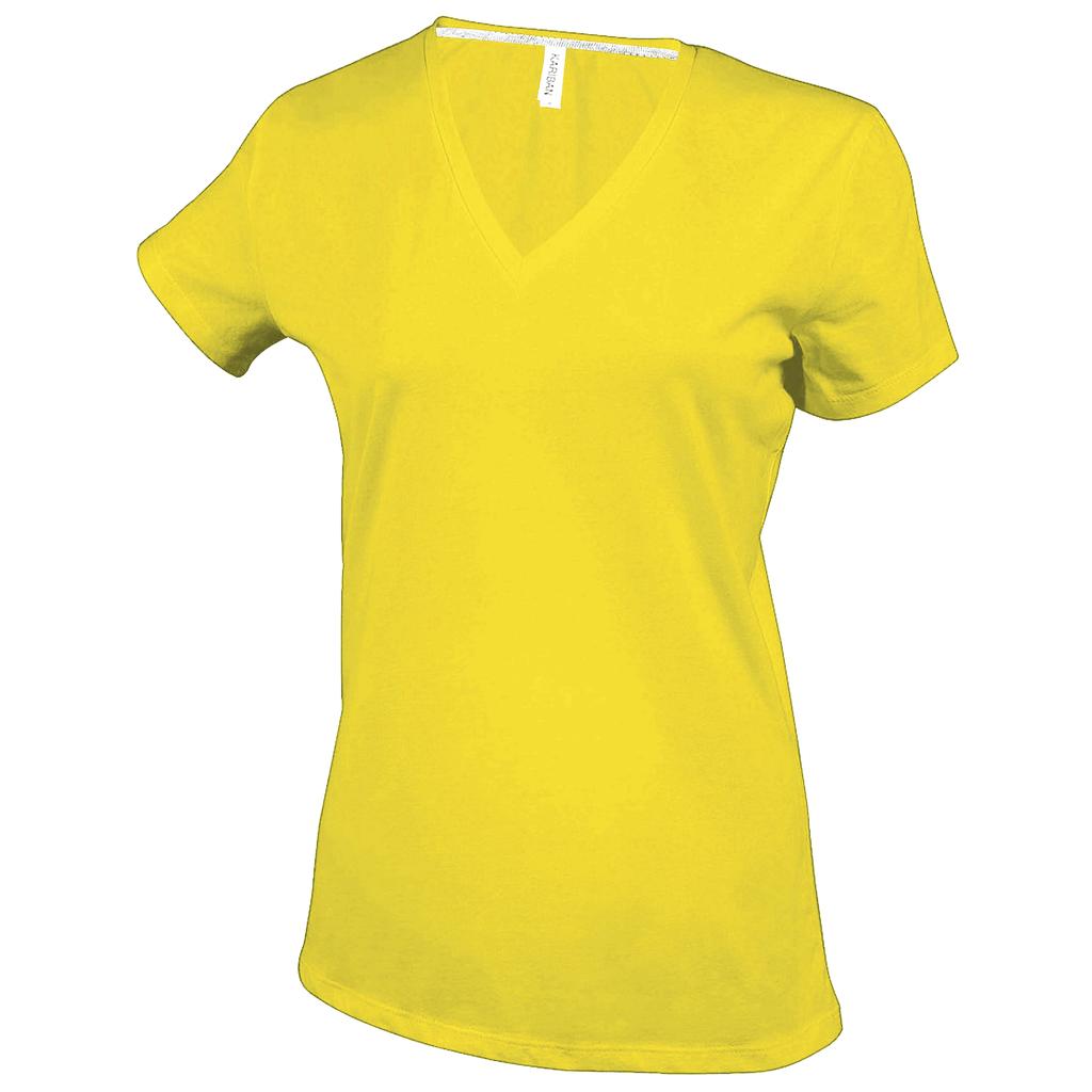 Kariban Womens/Ladies Feminine Fit Short Sleeve V Neck T-Shirt