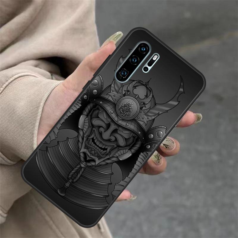 

Маска самурая Они для Huawei Nova 11i 8i 7i 3i Nova 9 10 SE 5T Y60 Y70 Y90 Y91 Y61 P20 P30 P40 Lite Pro Чехол Huawei P30 Lite