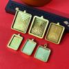 Tibetan Thangka Gold Necklace: Non-fading, Waterproof GAU Box Pendant, Multi-size Options