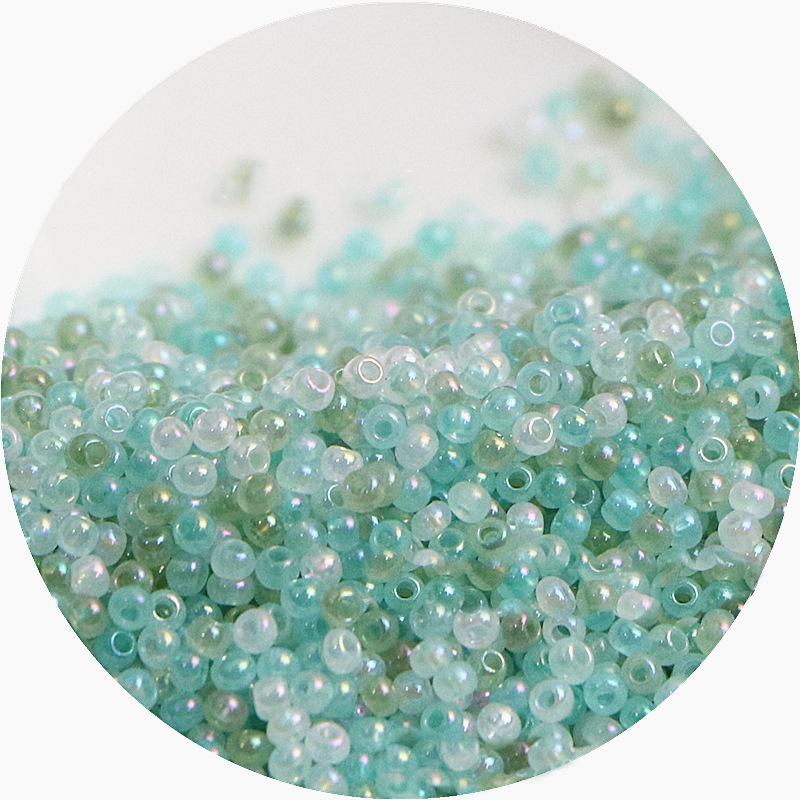 2mm Irisierende Glas-Samenperlen: Cremige Wolke für DIY Schmuck & Armbänder