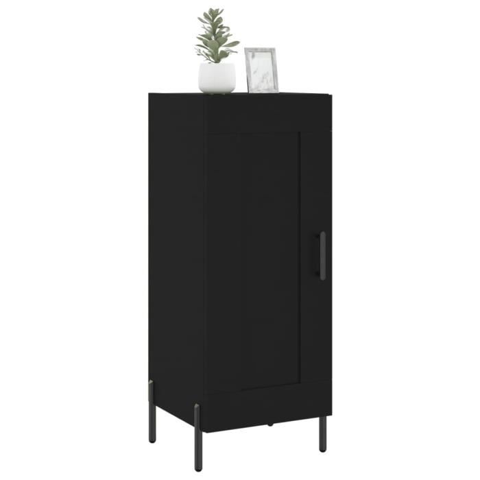 VidaXL Buffet Noir 34,5x34x90 cm Bois d'ingénierie 830453