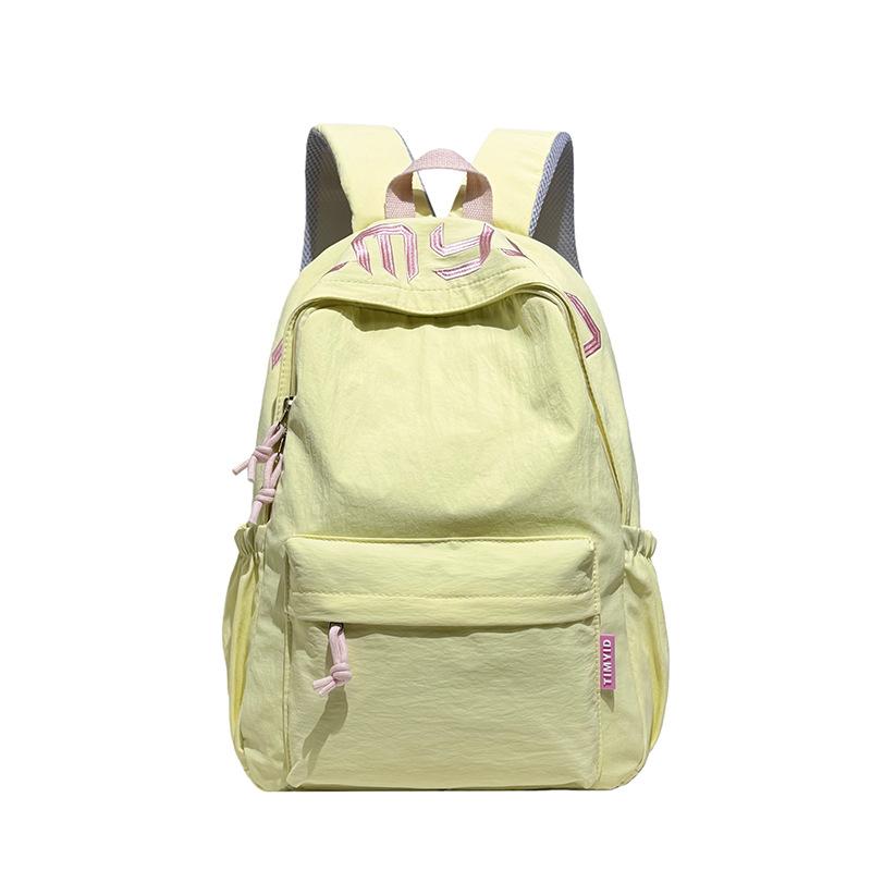 Schultasche Koreanischer ins-Stil Schultasche Mittelschulmädchen Große Kapazität Minimalistischer Rucksack College-Mädchen Leichter Reise-Rucksack