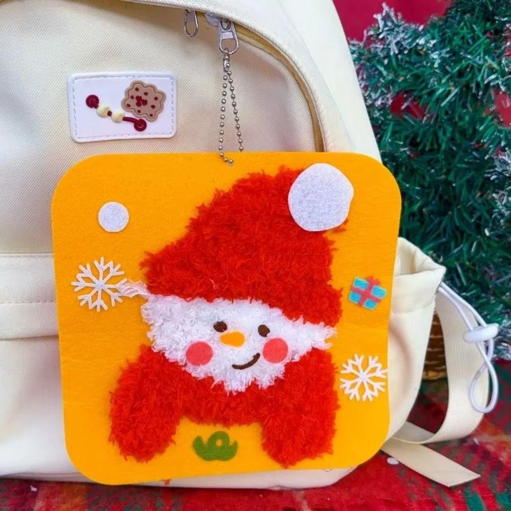 Non-Woven Fabric Christmas Sewing Kit Fun Threading Beginner Friendly DIY Embroidery Kit Handicrafts Christmas Sewing Projects