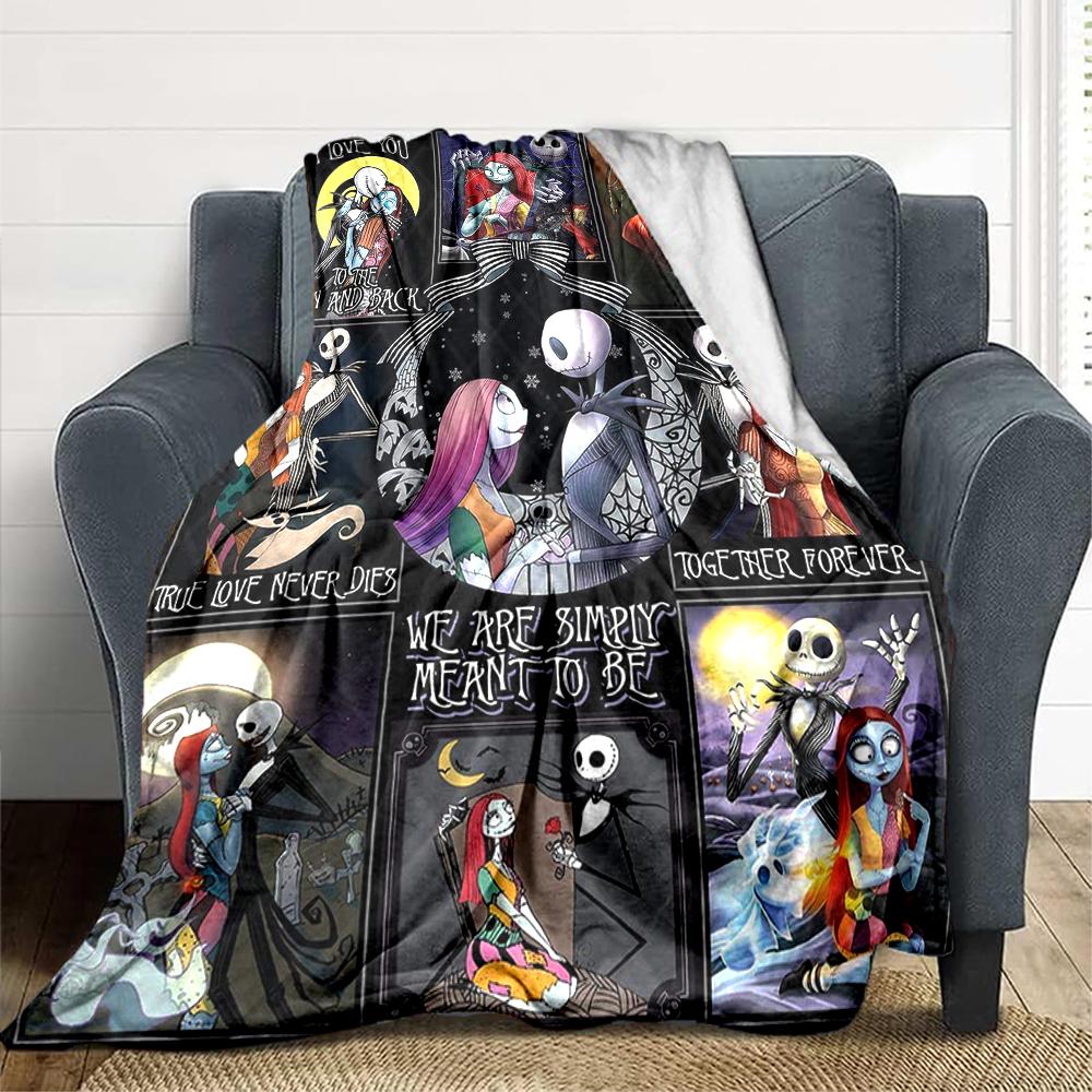 1Pc Nightmare Before Christmas Love Blanket Soft And Comfortable Casual Warm Camping Travel Christmas Halloween Xmas Gift M924530