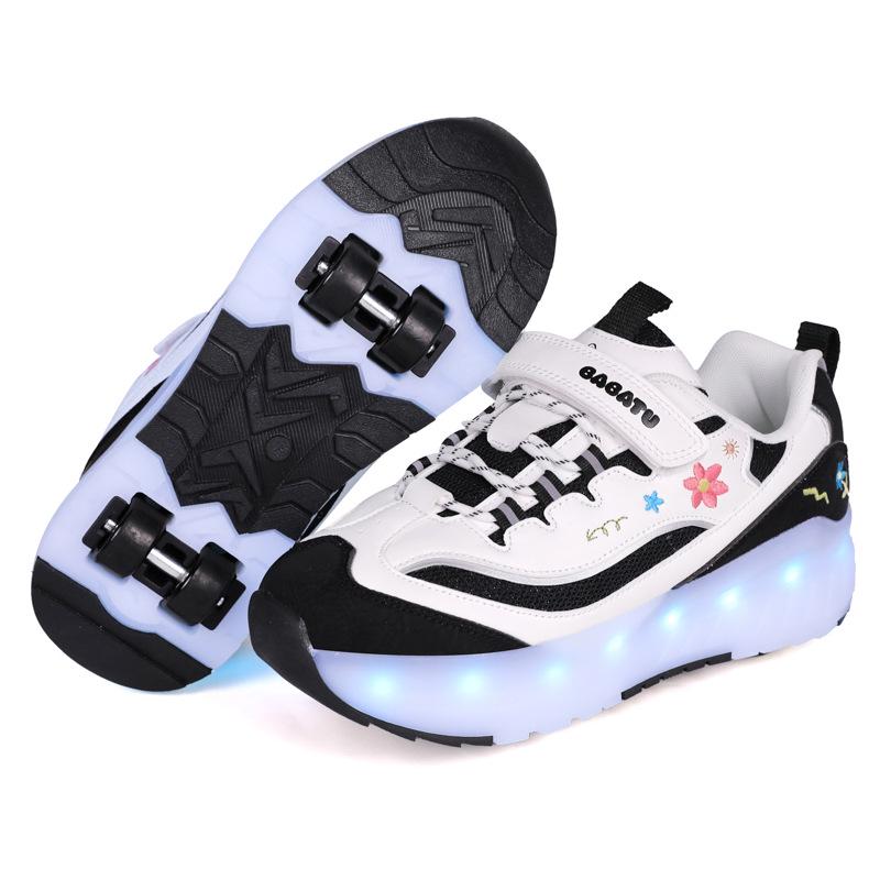 2025 Boys' & Girls' Spring/Fall Detachable Four-Wheel Roller Skate Shoes