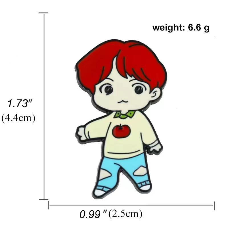 Japanese Cartoon Drip Oil Brooch: Trendy Metal Badge for Clothes & Bags