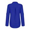 Fashion Women’s Causal Color V-Neck Long Sleeve Chiffon Shirt Blouse Tops