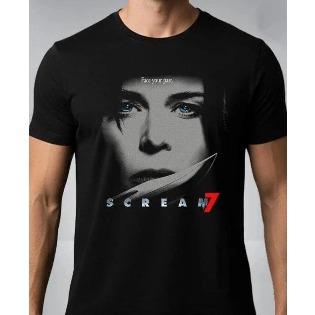 

2026 Summer Fashion Trendy Tee Scream 7 Movie T-Shirt - Comfortable and Breathable for Both Men and Women, Retro and Trendy, Suitable for Adults 4XL