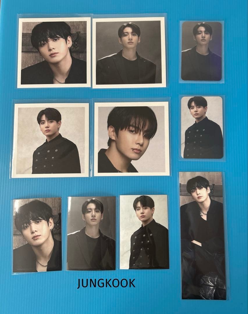 

[Б/У] Квадратное фото BTS Чонгука, голографическая фотокарточка и 2 типа наклеек