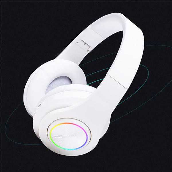 Bluetooth Wireless Headset Led Stereo Foldable