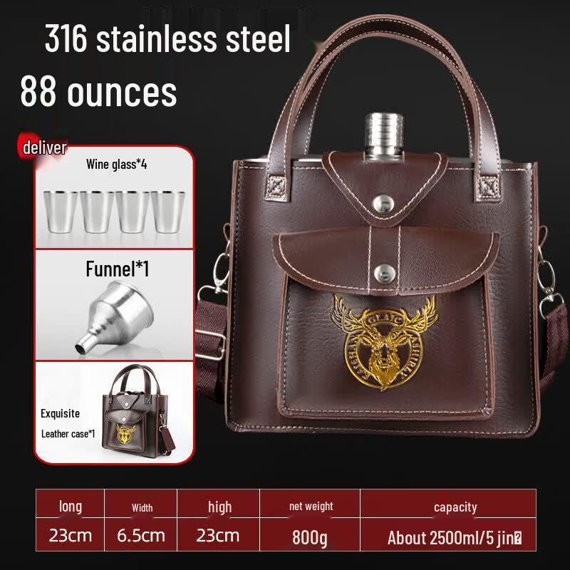 High-Grade 304 Stainless Steel Portable Hip Flask