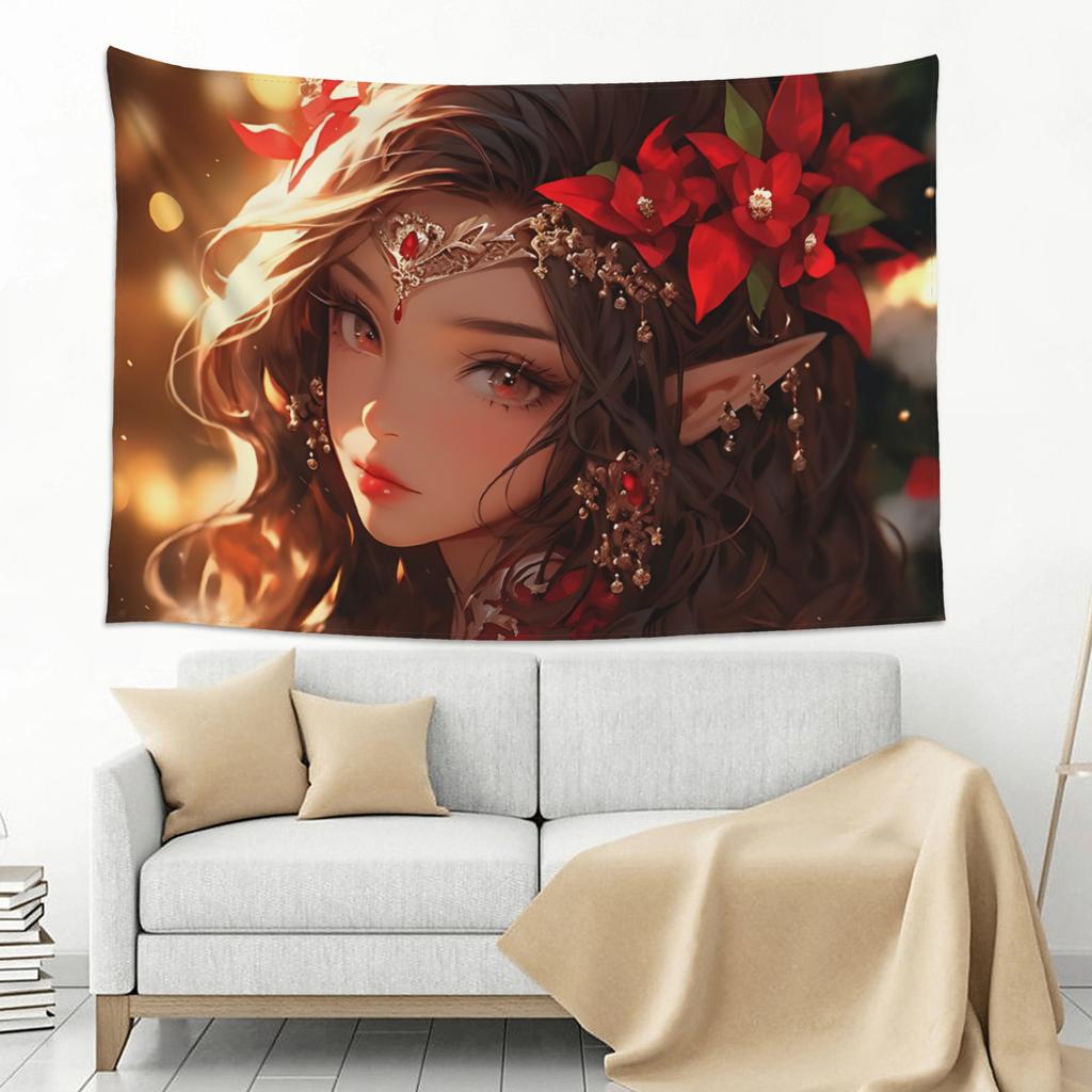 Merry Christmas Anime Tapestry Wall Hanging Blanket Tapestry Home Decor Items Wall Decorations
